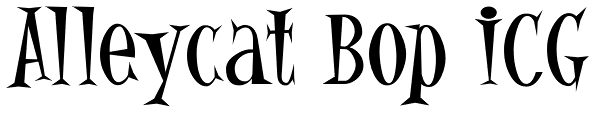 Alleycat Bop ICG Font