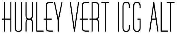 Huxley Vert ICG Alt Font