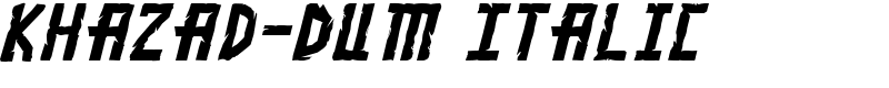 Khazad-Dum Italic Font