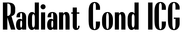 Radiant Cond ICG Font