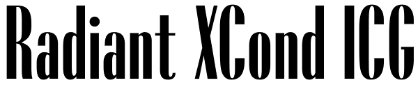 Radiant XCond ICG Font