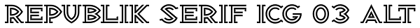 Republik Serif ICG 03 Alt Font