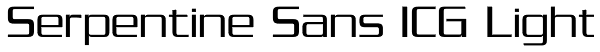 Serpentine Sans ICG Light Font