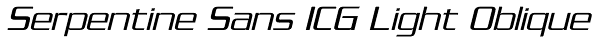 Serpentine Sans ICG Light Oblique Font