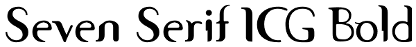 Seven Serif ICG Bold Font
