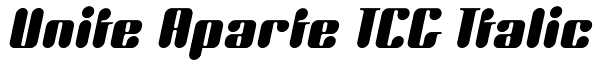 Unite Aparte ICG Italic Font