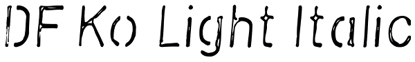 DF Ko Light Italic Font