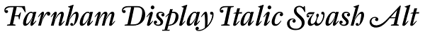 Farnham Display Italic Swash Alt Font