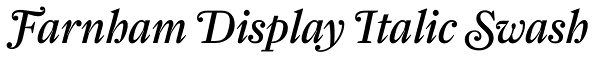 Farnham Display Italic Swash Font