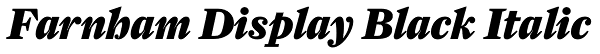 Farnham Display Black Italic Font