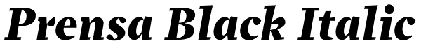 Prensa Black Italic Font