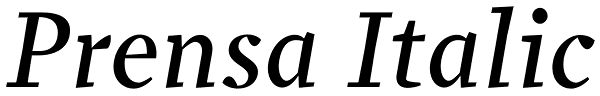 Prensa Italic Font