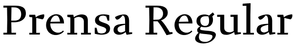 Prensa Regular Font