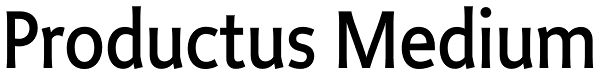 Productus Medium Font