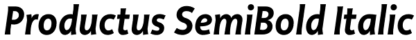 Productus SemiBold Italic Font