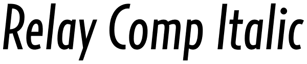 Relay Comp Italic Font