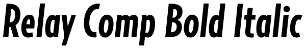 Relay Comp Bold Italic Font