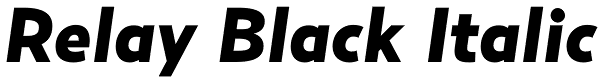 Relay Black Italic Font