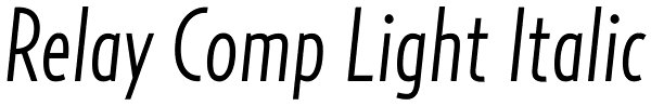 Relay Comp Light Italic Font