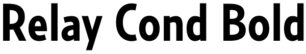 Relay Cond Bold Font