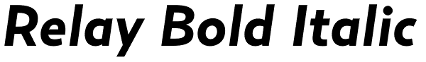 Relay Bold Italic Font