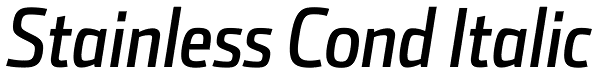 Stainless Cond Italic Font