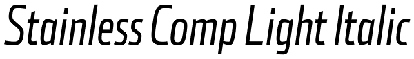 Stainless Comp Light Italic Font