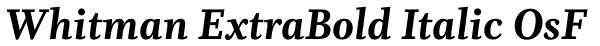 Whitman ExtraBold Italic OsF Font