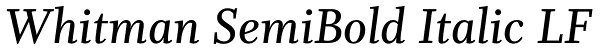 Whitman SemiBold Italic LF Font