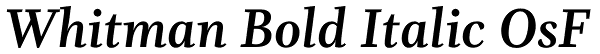 Whitman Bold Italic OsF Font