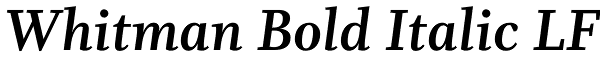 Whitman Bold Italic LF Font