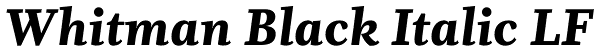 Whitman Black Italic LF Font