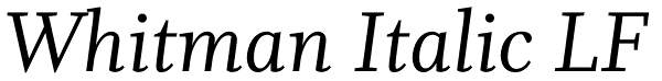 Whitman Italic LF Font