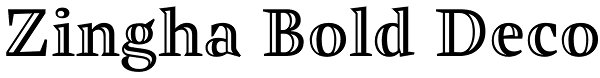 Zingha Bold Deco Font