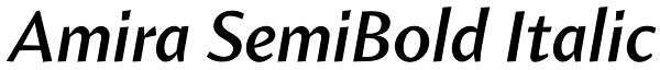 Amira SemiBold Italic Font