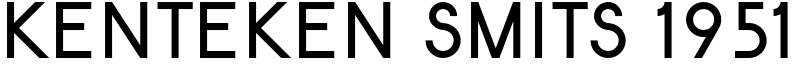 Kenteken Smits 1951 Font