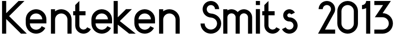 Kenteken Smits 2013 Font