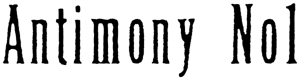 Antimony No1 Font