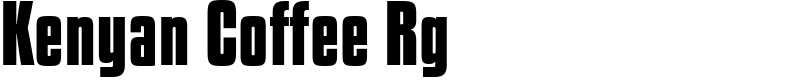 Kenyan Coffee Rg Font