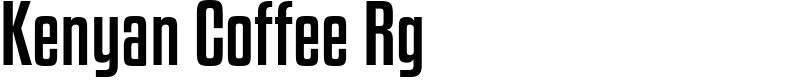 Kenyan Coffee Rg Font