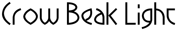 Crow Beak Light Font