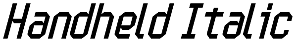 Handheld Italic Font