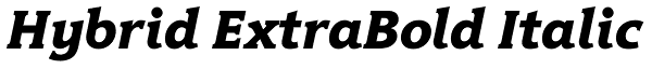 Hybrid ExtraBold Italic Font