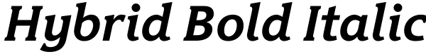 Hybrid Bold Italic Font