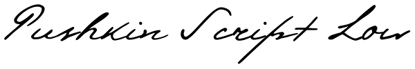 Pushkin Script Low Font