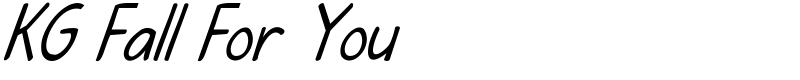 KG Fall For You Font