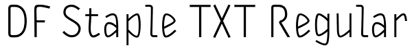 DF Staple TXT Regular Font