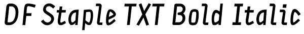 DF Staple TXT Bold Italic Font