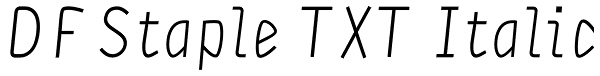 DF Staple TXT Italic Font