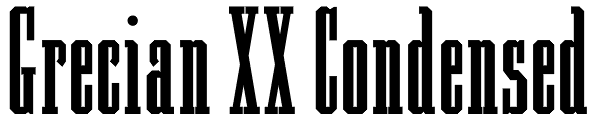 Grecian XX Condensed Font